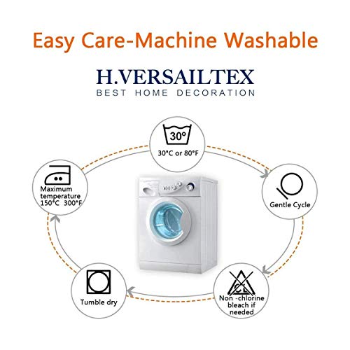 H.VERSAILTEX Square Ottoman Covers Ottoman Slipcovers Folding Storage Stool Furniture Protector Form Fit with Elastic Bottom, Stretch High Spandex Small Checks Jacquard Fabric(Medium,Grey)