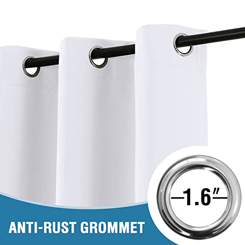 Doorway Curtain Blackout Closet Door Curtain Room Divider Window Treatment Curtain for Bedroom Thermal Insulated Privacy Drape Soundproof Grommet Door Curtain, 42 x 80 inches, 1 Panel, White