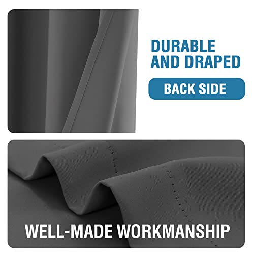 Doorway Curtain Blackout Closet Door Curtain Room Divider Window Treatment Curtain for Bedroom Thermal Insulated Privacy Drape Soundproof Grommet Door Curtain, 42 x 80 inches, 1 Panel, Charcoal Grey