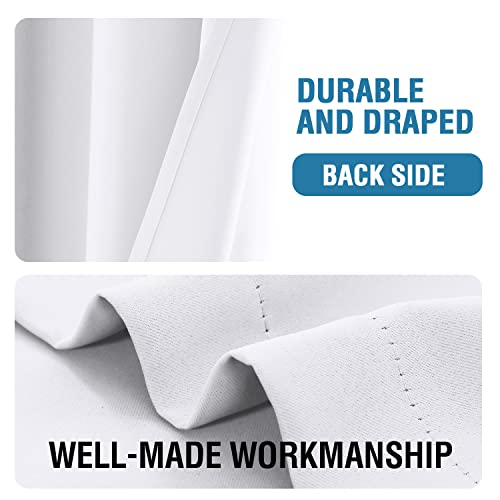 Doorway Curtain Blackout Closet Door Curtain Room Divider Window Treatment Curtain for Bedroom Thermal Insulated Privacy Drape Soundproof Grommet Door Curtain, 42 x 80 inches, 1 Panel, White