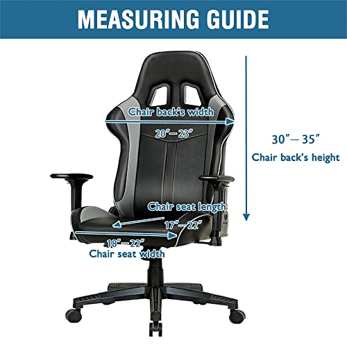 2 Piece Velvet Gaming Chair Covers Stretchable Game Chair Cover Protector Computer Chair Cover Computer Reclining Racing Ruffled Gamer Chair Protector Rotating Armchair Covers Without Chair (Taupe)