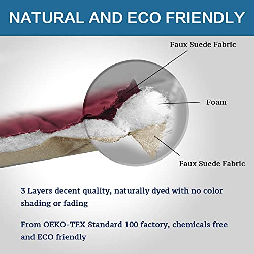 H.VERSAILTEX Reversible Quilted Recliner Covers Water Resistant Furniture Protector for Reclienr Chair with Elastic Straps for Pets Kids Sitting Width Up to 22"(Recliner, Burgundy/Tan)