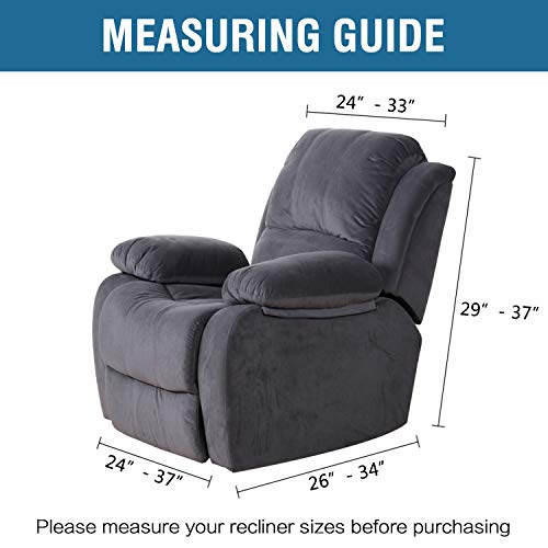 1-Piece Jacquard Stretch Recliner Slipcover