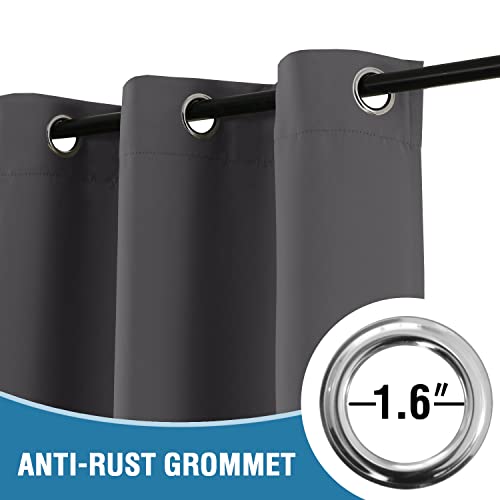 Doorway Curtain Blackout Closet Door Curtain Room Divider Window Treatment Curtain for Bedroom Thermal Insulated Privacy Drape Soundproof Grommet Door Curtain, 42 x 80 inches, 1 Panel, Charcoal Grey