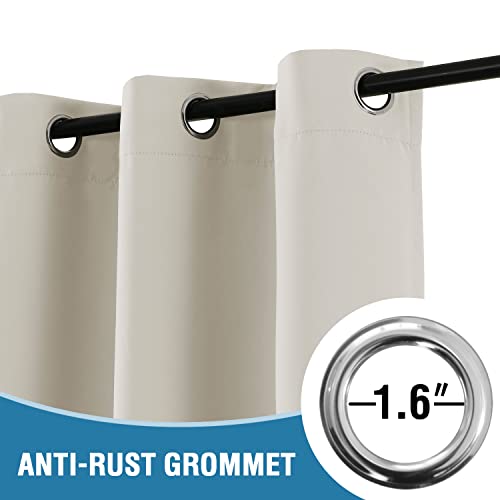 Doorway Curtain Blackout Closet Door Curtain Room Divider Window Treatment Curtain for Bedroom Thermal Insulated Privacy Drape Soundproof Grommet Door Curtain, 42 x 80 inches, 1 Panel, Ivory/Cream