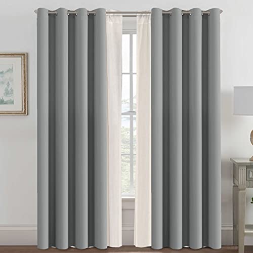 H.VERSAILTEX Double Curtain Rods for Windows 84 to 120 Inch Wrap Around Indoor / Outdoor Double Curtain Rods for Blackout Curtains, Suit for Grommet and Rod Pocket, Nicekl