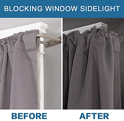 H.VERSAILTEX Double Curtain Rods for Windows 84 to 120 Inch Wrap Around Indoor / Outdoor Double Curtain Rods for Blackout Curtains, Suit for Grommet and Rod Pocket, Nicekl