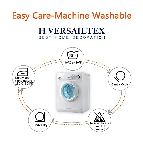 H.VERSAILTEX Blackout Patio Curtains 100 x 96 Inches for Sliding Door Extral Wide Blackout Curtain Panels Thermal Insulated Room Divider - Grommet Top, 8' Tall by 8.5' Wide - Burnt Ochre