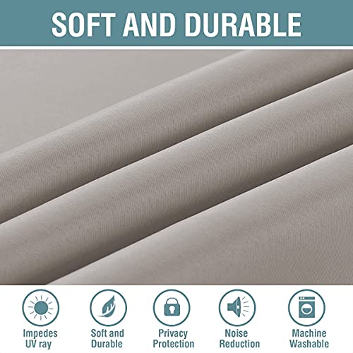 H.VERSAILTEX Blackout Curtain for Living Room Thermal Insulated Window Treatment Curtain Extra Long 54 inch Length Energy Saving Solid Grommet Top Blackout Drape, One Panel, Taupe