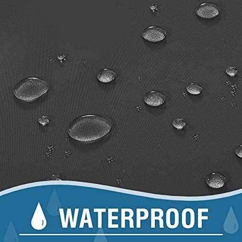 H.VERSAILTEX Indoor Outdoor Curtains for Patio Waterproof Stainless Steel Silver Grommet Thermal Insulated Blackout Outdoor Drapes for Deck/Gazebo, Charcoal Gray, 52x84 Inch, 1 Panel