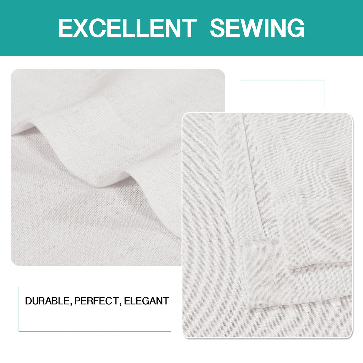 Rod Pocket Natural Linen Mixed Sheers Sold by 2 (52'' x 96'')