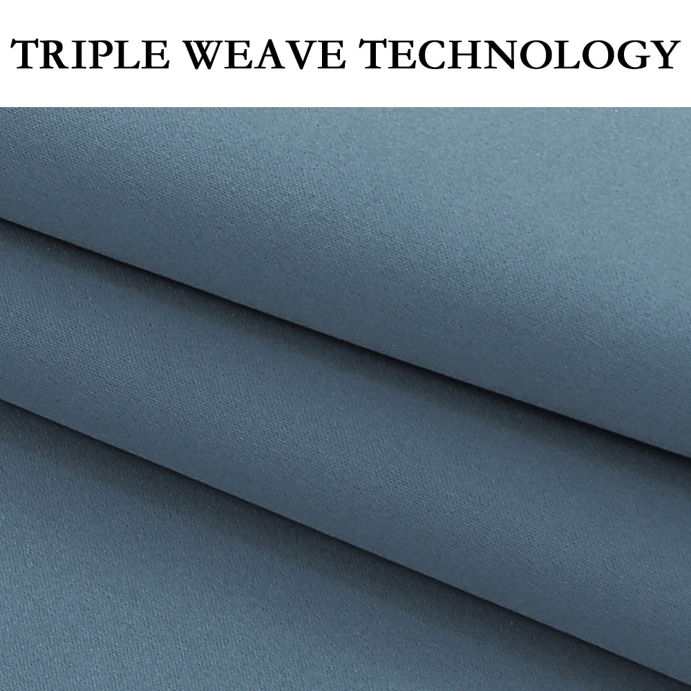 Thermal Insulated 100% Blackout Grommet Curtains for Bedroom with Black Liner(52 x 84-Inch, 2 Panels)