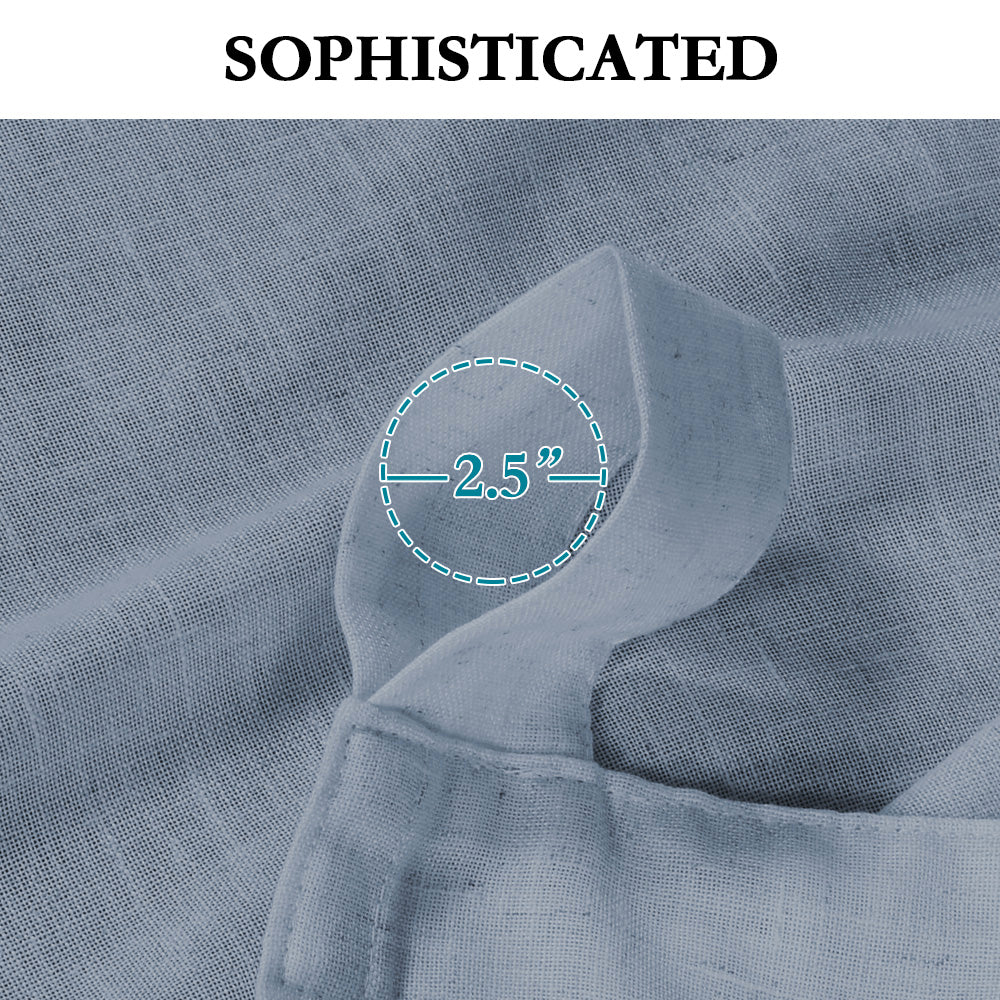 Tab Top Natural Linen Mixed Sheers Sold by 2 (52'' x 63'')