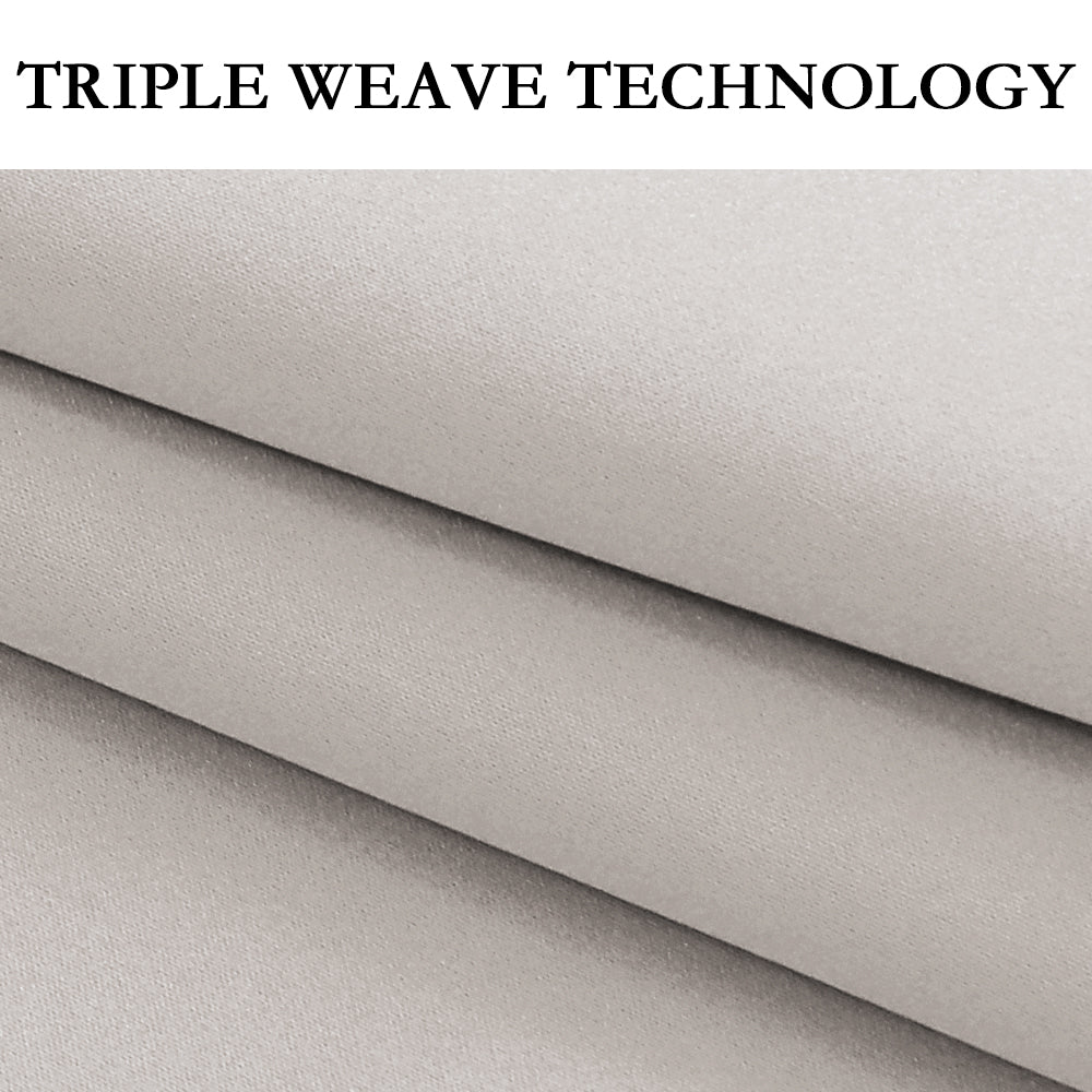 Thermal Insulated 100% Blackout Grommet Curtains for Bedroom with Black Liner(52 x 96-Inch, 2 Panels)