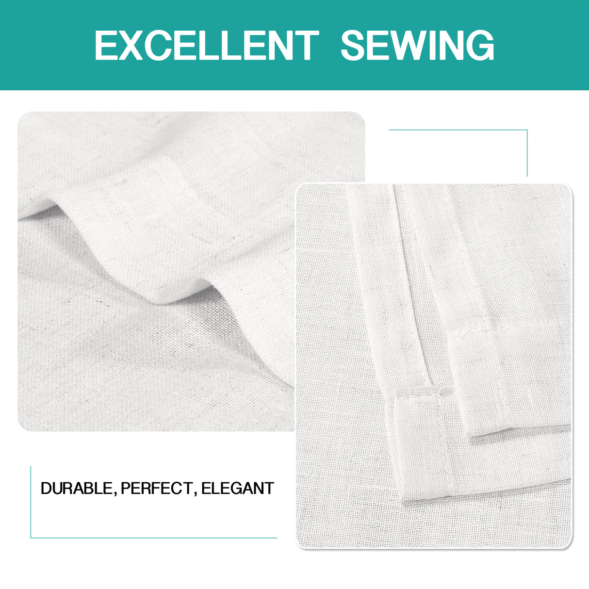 Rod Pocket Natural Linen Mixed Sheers Sold by 2 (52'' x 84'')