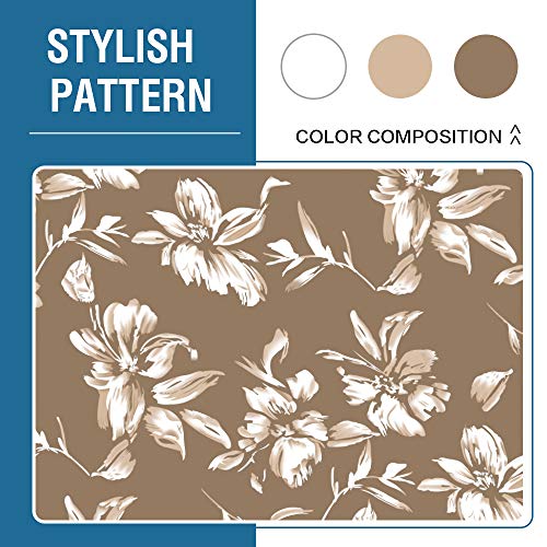 Chair Cover for Dining Room High Stretch Chair Seat Cover Removable Chair Seat Cushion Slipcovers Washable Kitchen Chair Cover Feature Soft Thick Bouncy Modern Style ( Camel, Set of 6 )