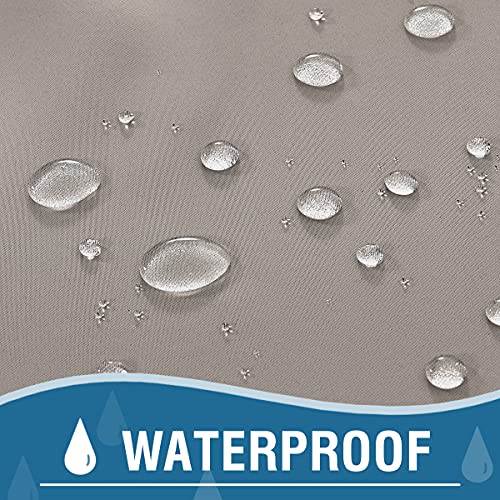 H.VERSAILTEX Indoor Outdoor Curtains for Patio Waterproof Stainless Steel Silver Grommet Thermal Insulated Blackout Outdoor Drapes for Deck/Gazebo, Taupe, 52x84 Inch, 1 Panel