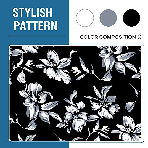 Chair Cover for Dining Room High Stretch Chair Seat Cover Removable Chair Seat Cushion Slipcovers Washable Kitchen Chair Cover Feature Soft Thick Bouncy Modern Style ( Black, Set of 4 )