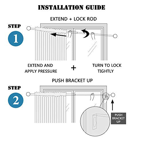 H.VERSAILTEX Window Curtain Rods for Windows 28 to 48 Inches Adjustable Decorative 3/4 Inch Diameter Single Window Curtain Rod Set with Twisted Cage Finials, Bronze