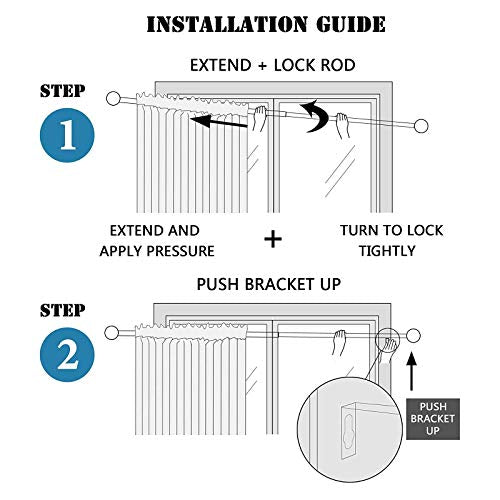 H.VERSAILTEX Window Treatment Single Curtain Rod Set Telescoping Curtain Rod with Carved Hollow Ball Finials, Adjustable Length from 48 to 84-Inch, 3/4 Inch Diameter, Bronze