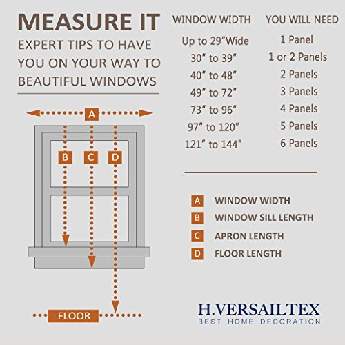 H.Vesailtex 2 Panels Blackout Thermal Insulated Back Tab Rod Pocket Solid Color Curtains