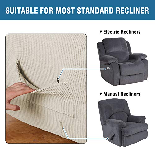 1-Piece Jacquard Stretch Recliner Slipcover