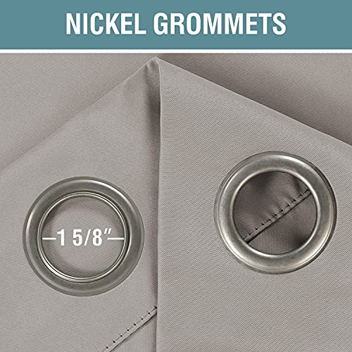 H.VERSAILTEX Blackout Curtain for Living Room Thermal Insulated Window Treatment Curtain Extra Long 54 inch Length Energy Saving Solid Grommet Top Blackout Drape, One Panel, Taupe