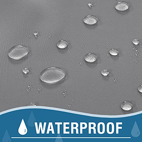 H.VERSAILTEX Indoor Outdoor Curtains for Patio Waterproof Stainless Steel Silver Grommet Thermal Insulated Blackout Outdoor Drapes for Deck/Gazebo, Dove, 52x84 Inch, 1 Panel