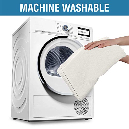 Linen Textured Table Cloths Round 70 Inch Premium Solid Tablecloth Spill-Proof Waterproof Table Cover for Dining Buffet Feature Extra Soft and Thick Fabric Wrinkle Free, Ivory