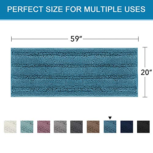 Chenille Stripped Bath Mat Rug