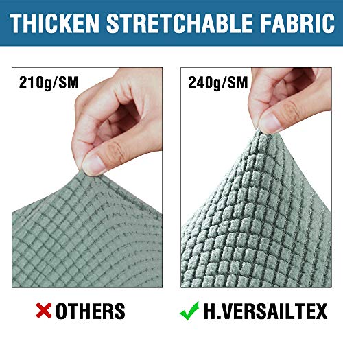 H.VERSAILTEX 4 Piece Stretch Sofa Covers for 3 Cushion Couch Covers for Living Room Furniture Slipcovers (Base Cover Plus 3 Seat Cushion Covers) Upgraded Thicker Jacquard Fabric (XL Sofa, Sage)