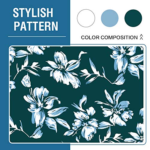 Chair Cover for Dining Room High Stretch Chair Seat Cover Removable Chair Seat Cushion Slipcovers Washable Kitchen Chair Cover Feature Soft Thick Bouncy Modern Style ( Dark Teal, Set of 6 )