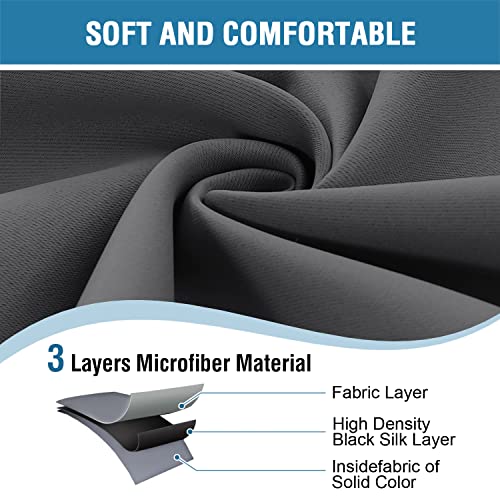 Doorway Curtain Blackout Closet Door Curtain Room Divider Window Treatment Curtain for Bedroom Thermal Insulated Privacy Drape Soundproof Grommet Door Curtain, 42 x 80 inches, 1 Panel, Charcoal Grey