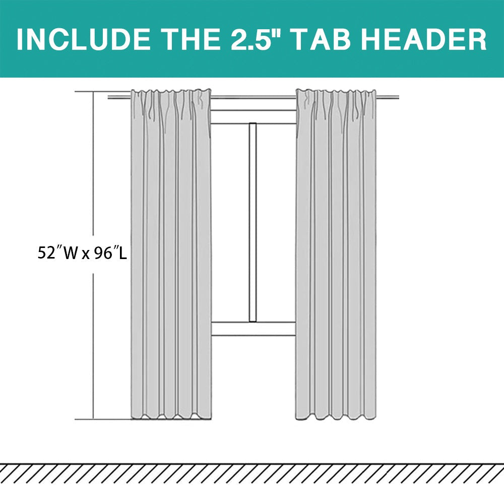 Tab Top Natural Linen Mixed Sheers Sold by 2 (52'' x 96'')