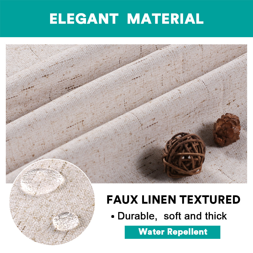 100% Premium Blackout Linen Textured Coating Draperies W52" x L84“ Set of 2 Panels