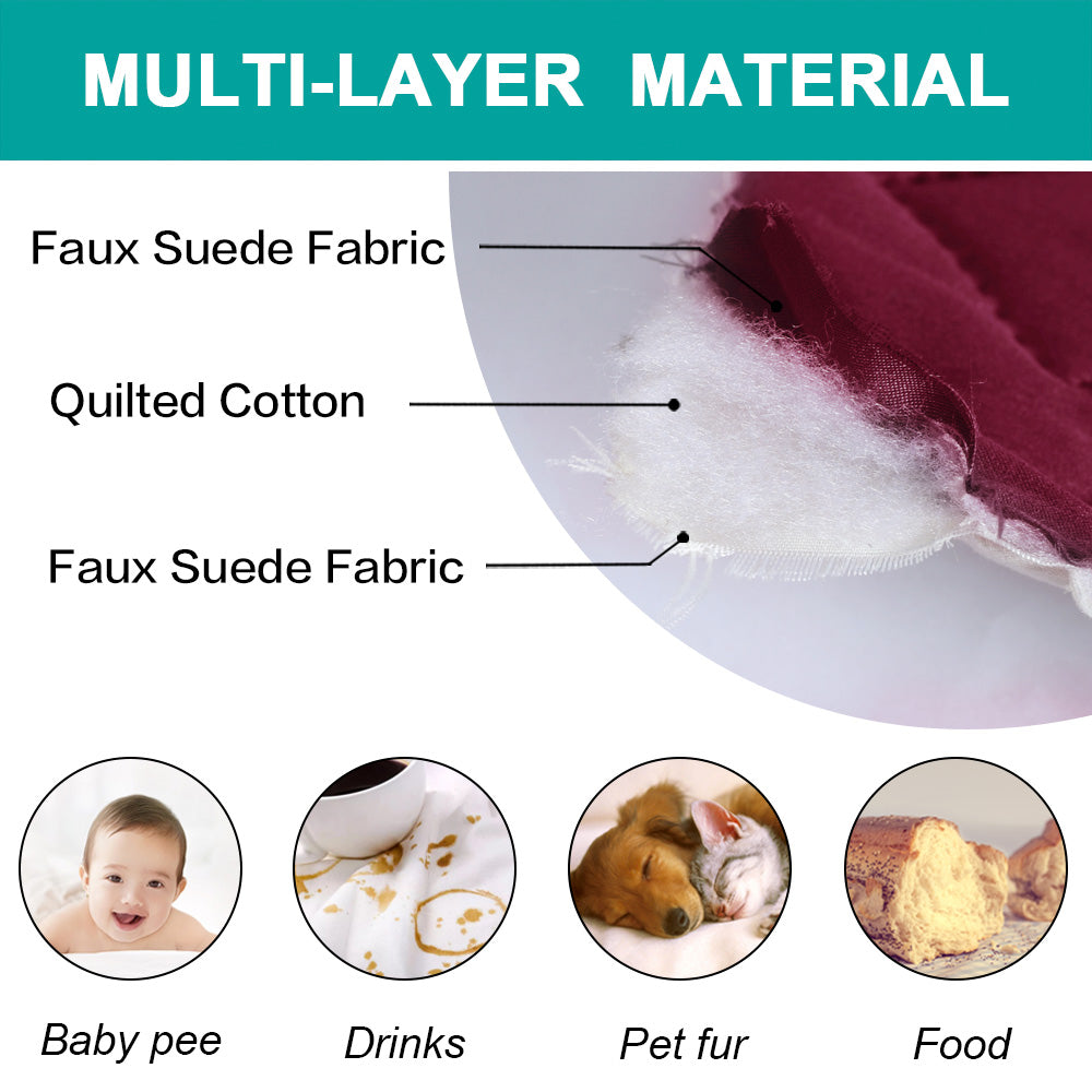 New Diamond 1-Piece Reversible Quilted Armchair Pet Cover Protector, 75''H x 65''W