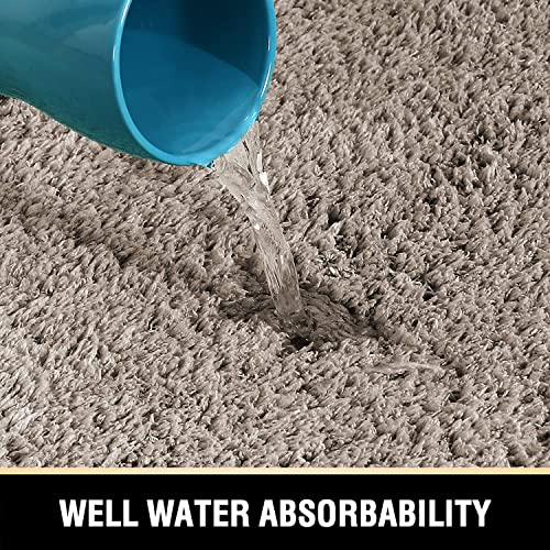 H.VERSAILTEX Toilet Rug Toilet Mats for Bathroom Curved Bath Mat Non Slip Corner Bath Rug Carpet for Toilet Extra Soft Thick Absorbent Contour Toilet Mat Washable, 20 x 38.5 inch - Taupe