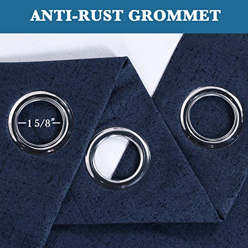 H.Versailtex 1 Panel Durable Thick Textured Linen Look Blackout Patio Door Grommet Curtain