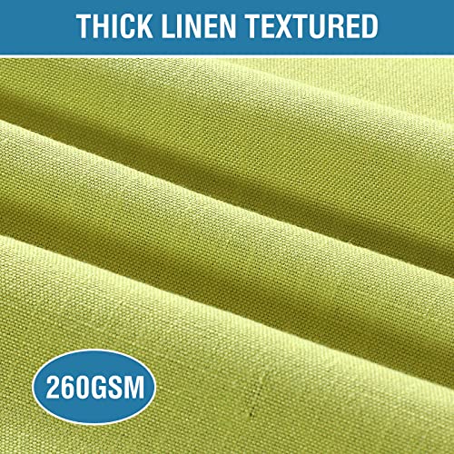H.VERSAILTEX Linen Placemats Set of 6 Premium Solid Table Placemats for Dining Table Spill-Proof Waterproof Table Mats Heat-Resistant Kitchen Table Mats Washable, 12x18 inches, Lemon