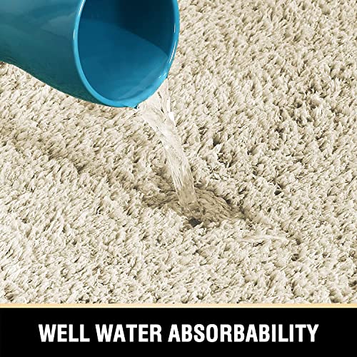 H.VERSAILTEX Toilet Rug Toilet Mats for Bathroom Curved Bath Mat Non Slip Corner Bath Rug Carpet for Toilet Extra Soft Thick Absorbent Contour Toilet Mat Washable, 20 x 38.5 inch - Ivory