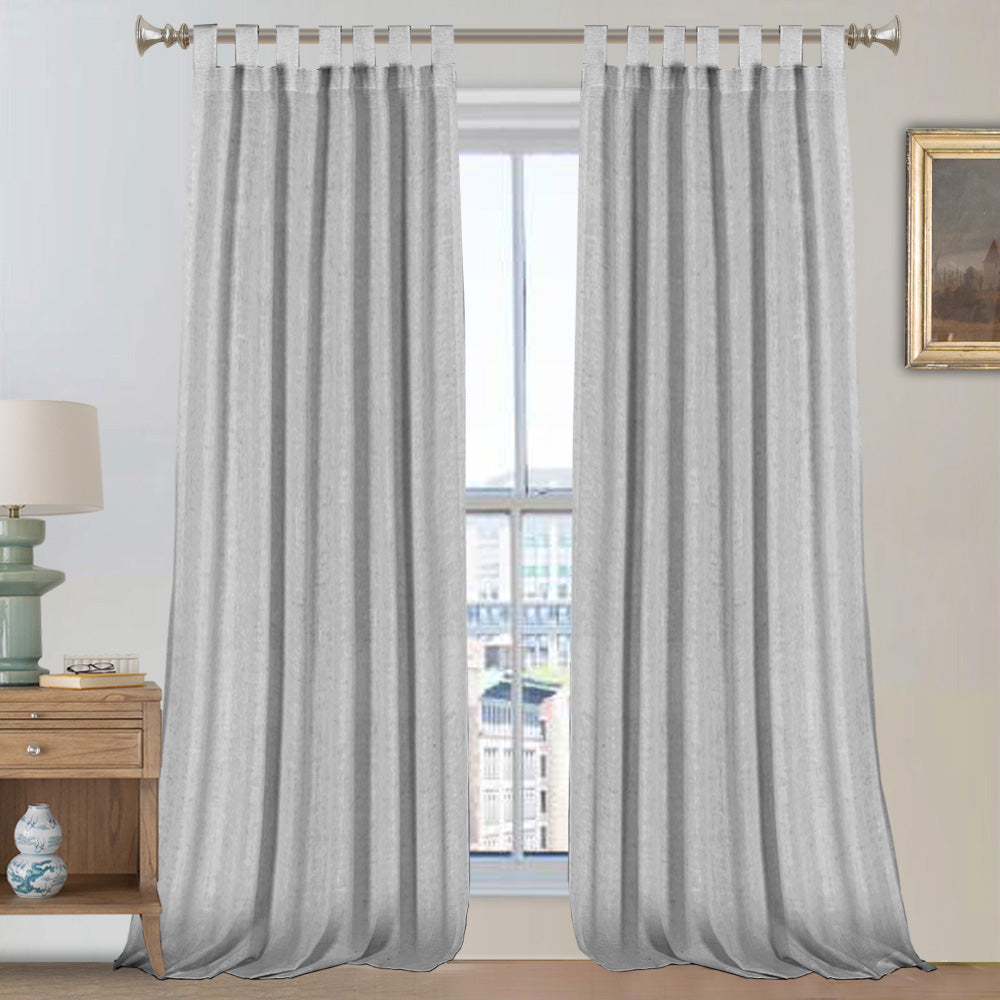 Tab Top Natural Linen Mixed Sheers Sold by 2 (52'' x 108'')