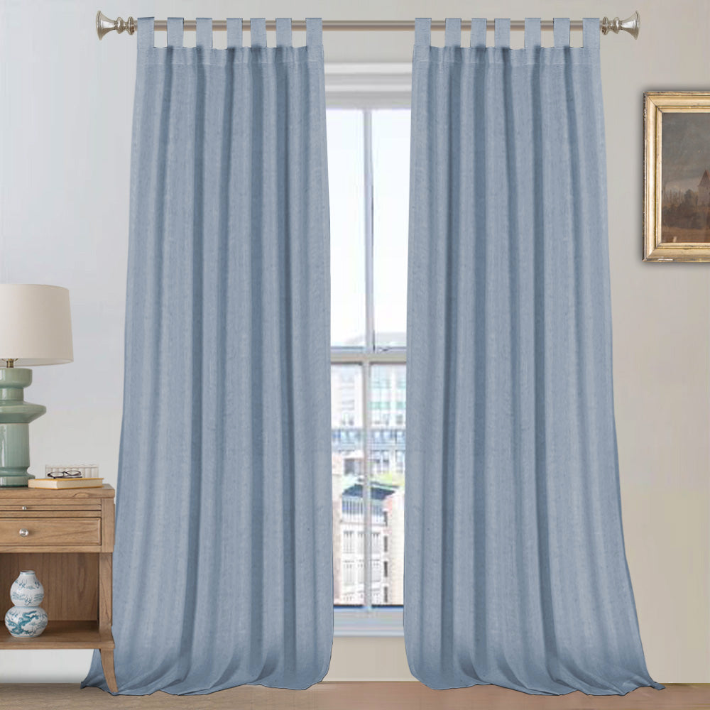 Tab Top Natural Linen Mixed Sheers Sold by 2 (52'' x 108'')