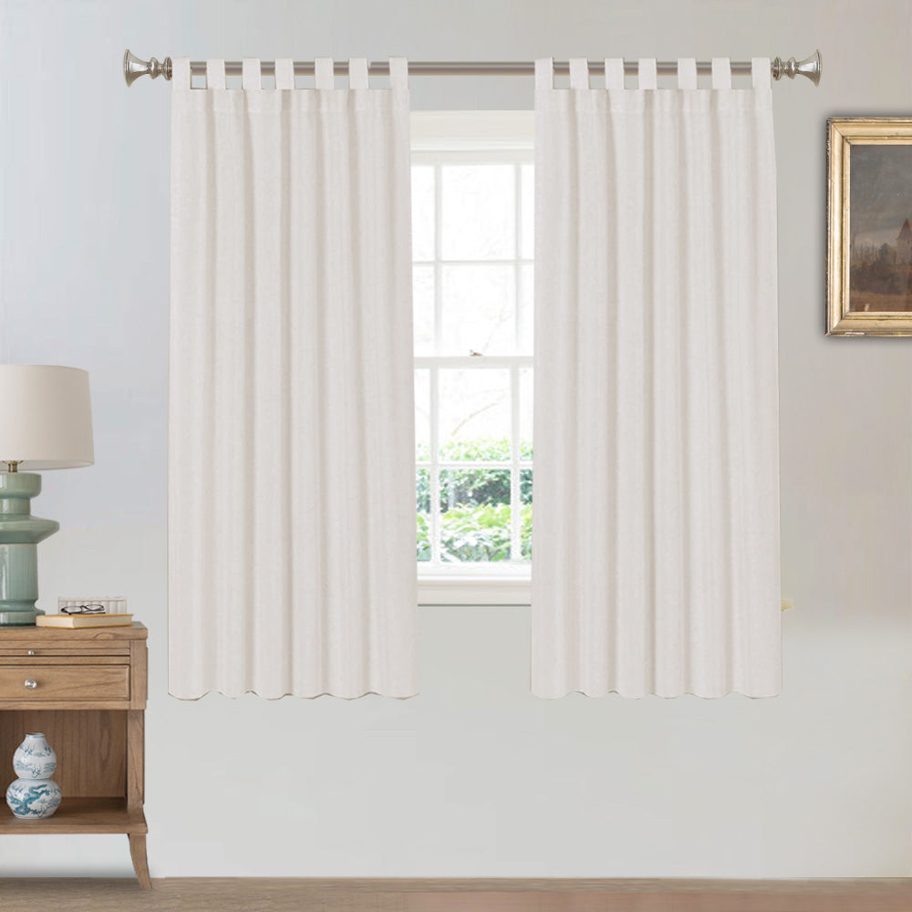Tab Top Natural Linen Mixed Sheers Sold by 2 (52'' x 63'')