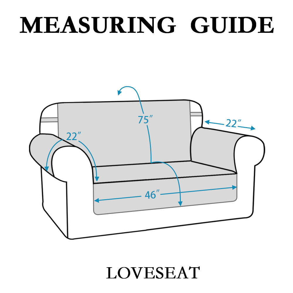 1-Piece Water Resistant Loveseat 2-Seater Slipcover