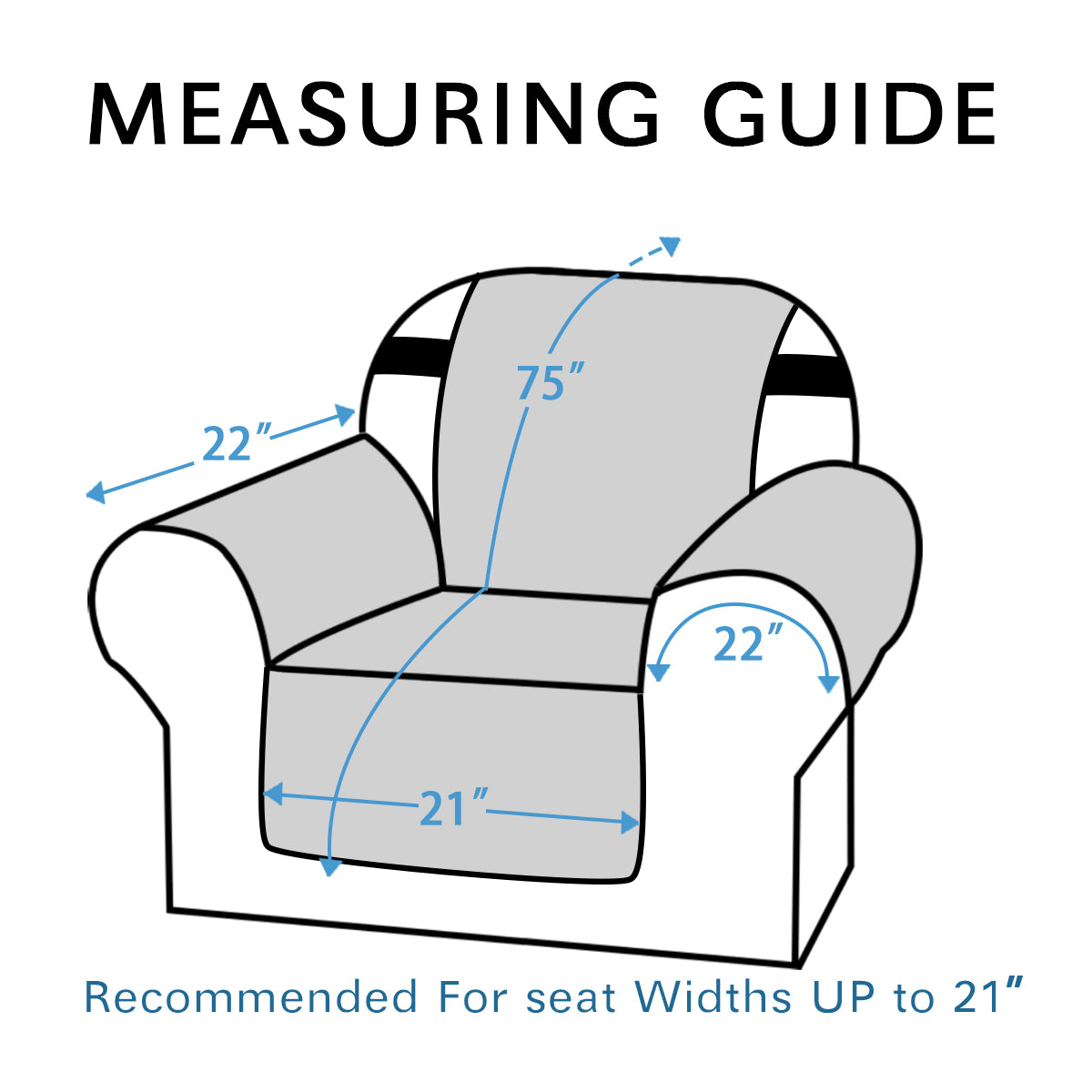 1-Piece Water Resistant Chair 1-Seater Slipcover