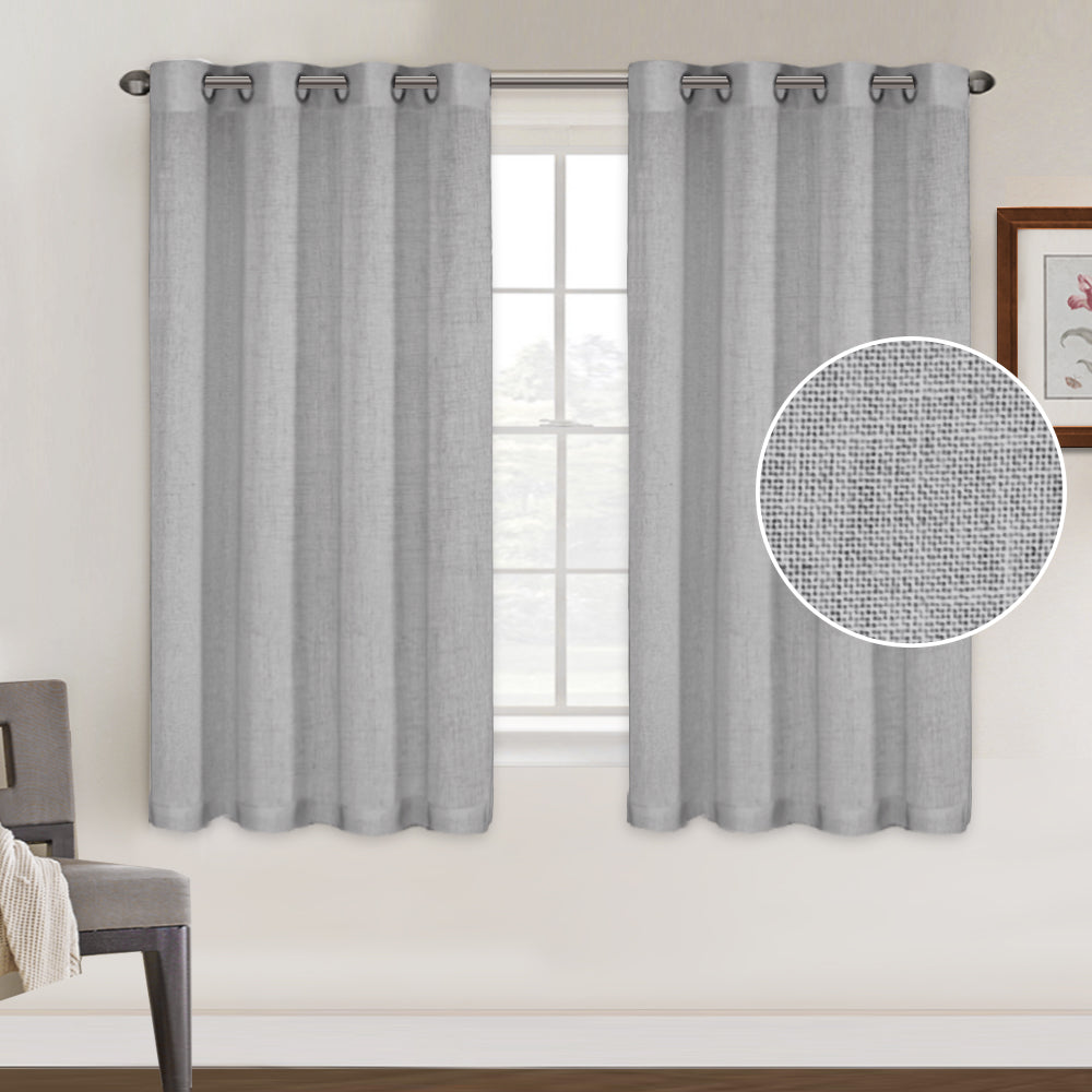 Grommet Natural Linen Mixed Sheers Sold by 2 (52'' x 63'')
