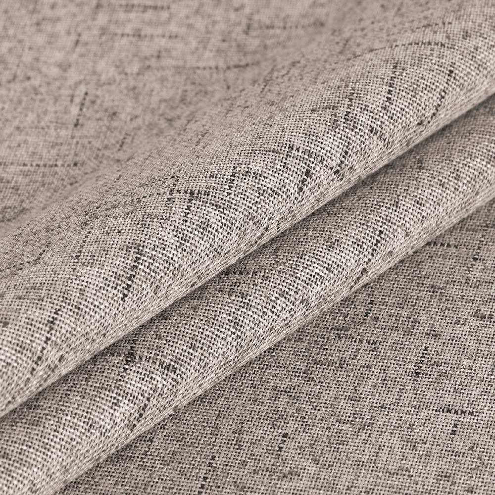 H.Versailtex 1 Panel Durable Thick Textured Linen Look Blackout Patio Door Grommet Curtain
