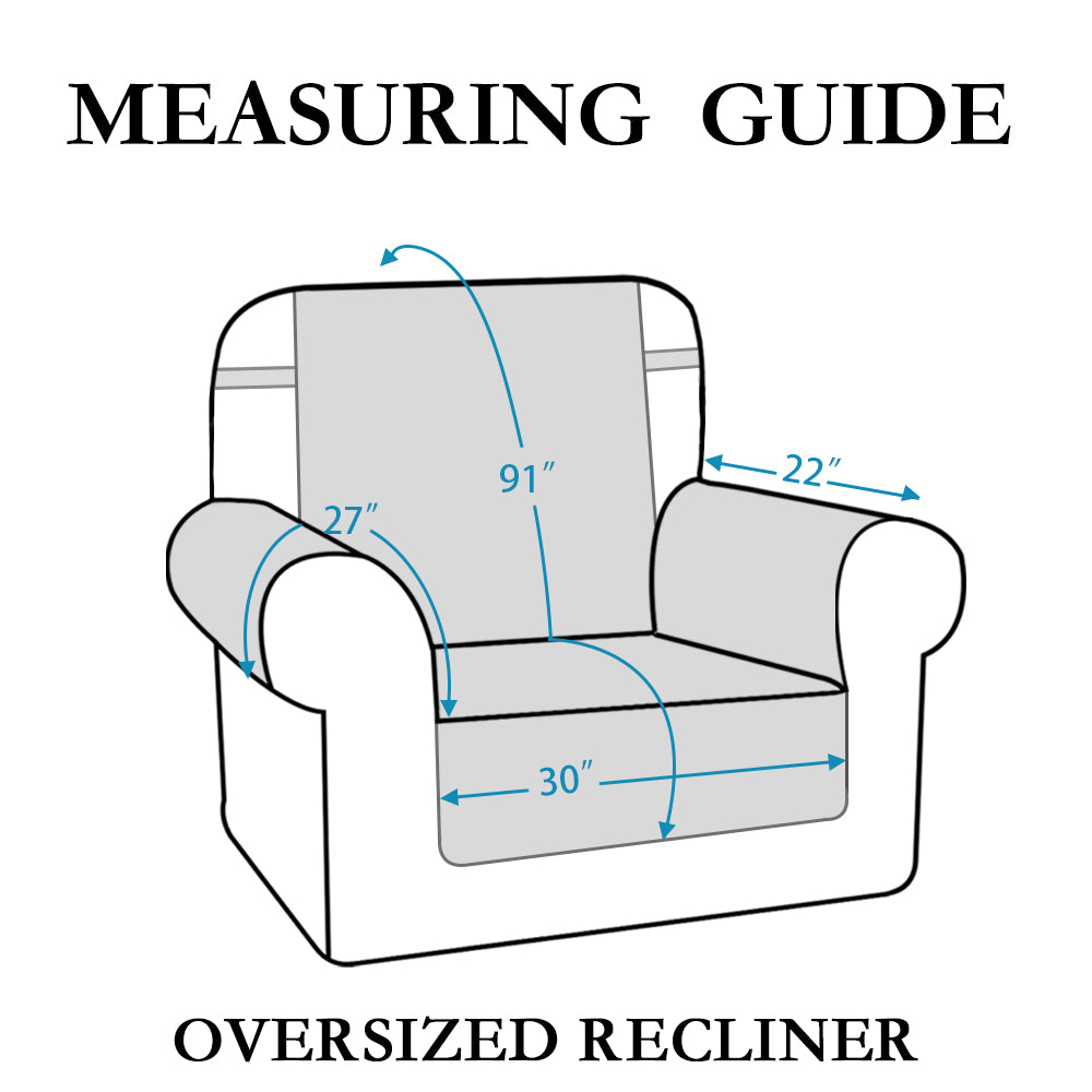 100% Waterproof Quilted Extra Large Recliner Cover