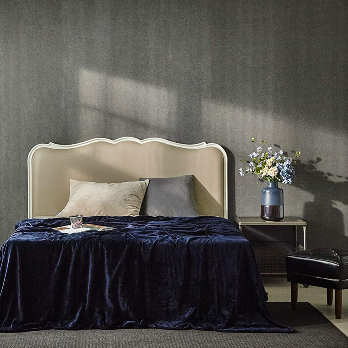 Primebeau premium all season microfiber fleece bed blanket heavy weight and double sided soft and cozy