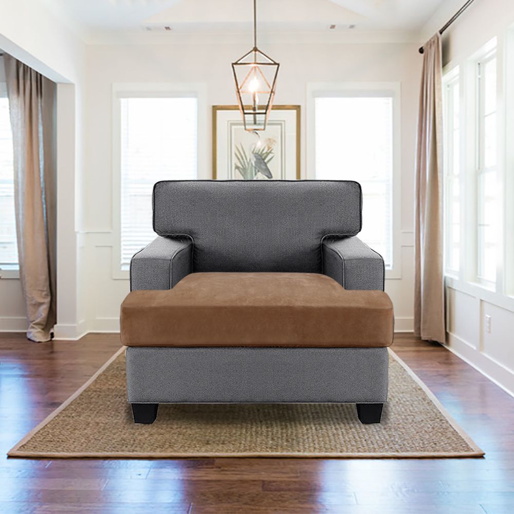 Stretch Velvet 1 Seater Slipcover for T-Cushion Armchair